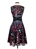 Coast 100% Polyester Print Black Cocktail Dress Size 4 - photo 2