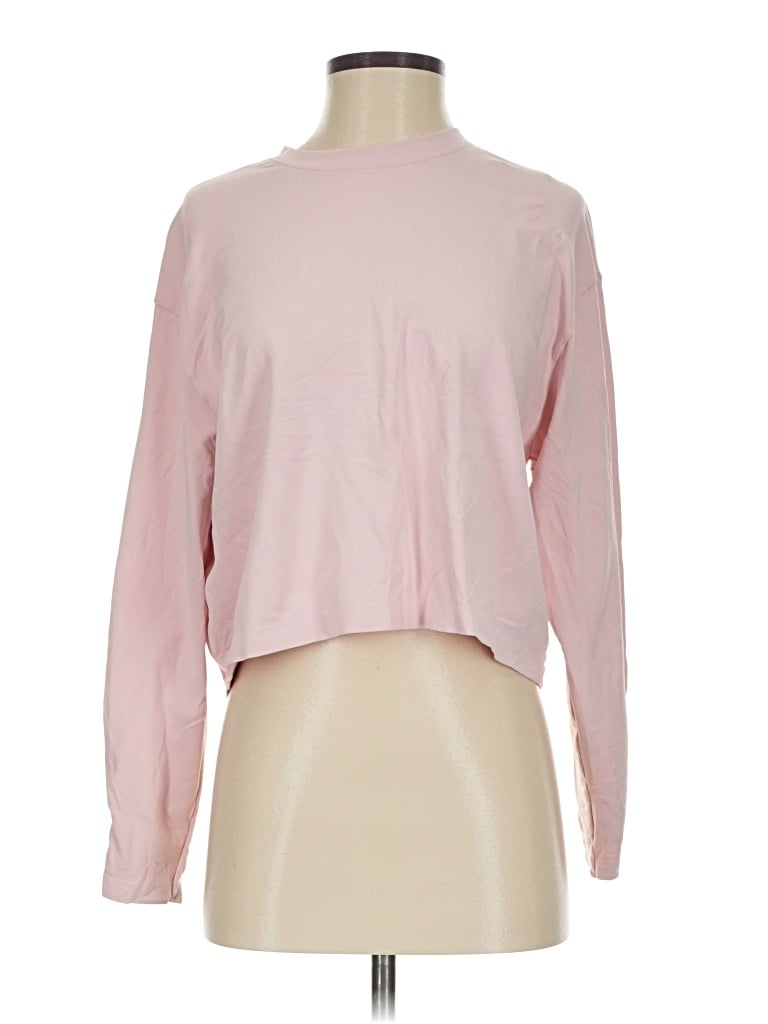 Pre-owned Harmony And Balance Long Sleeve Top Pink Turtleneck Tops