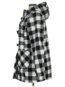 Big Chill 100% Polyester Checkered-gingham Gray Coat Size L - photo 5