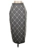 On Twelfth Argyle Gray Casual Skirt Size S - photo 1