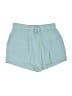 Shein 100% Polyester Solid Teal Shorts Size 4 - photo 1