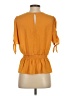 Slate & Willow 100% Polyester Orange Short Sleeve Blouse Size 4 - photo 2