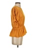 Slate & Willow 100% Polyester Orange Short Sleeve Blouse Size 4 - photo 4
