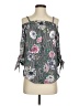 A. Byer 100% Polyester Gray 3/4 Sleeve Blouse Size S - photo 1