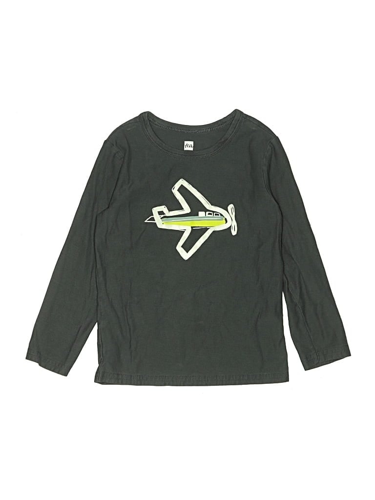 Pre-owned Tea Kids' Long Sleeve T-shirt In Green