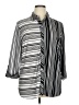 Nygard Stripes Silver 3/4 Sleeve Blouse Size XL - photo 1