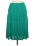 Front Solid Teal Formal Skirt Size 8 - photo 2