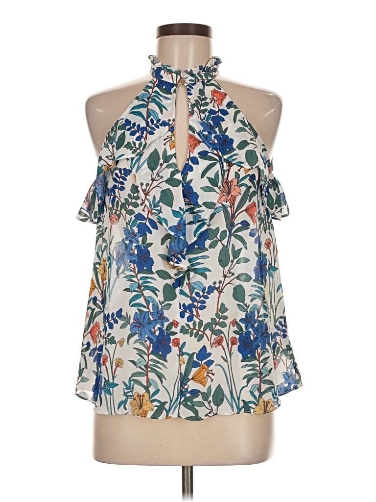 Pre-owned Parker Sleeveless Blouse In Blue