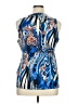 Essentials Blue Sleeveless Blouse Size XL - photo 2
