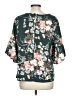 Shein Green 3/4 Sleeve Blouse Size L - photo 2