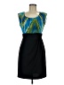 DressBarn 100% Polyester Color Block Blue Cocktail Dress Size 8 (petite) - photo 1