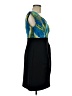 DressBarn 100% Polyester Color Block Blue Cocktail Dress Size 8 (petite) - photo 4