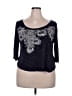 SJS Blue 3/4 Sleeve Top Size XL - photo 1