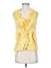 Rene Lezard Yellow Sleeveless Blouse Size EU 34 / US 4 - photo 1