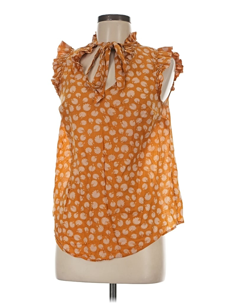 Pre-owned Odille Sleeveless Blouse In Orange