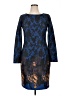 Isle Apparel Paisley Blue Cocktail Dress Size XL - photo 1