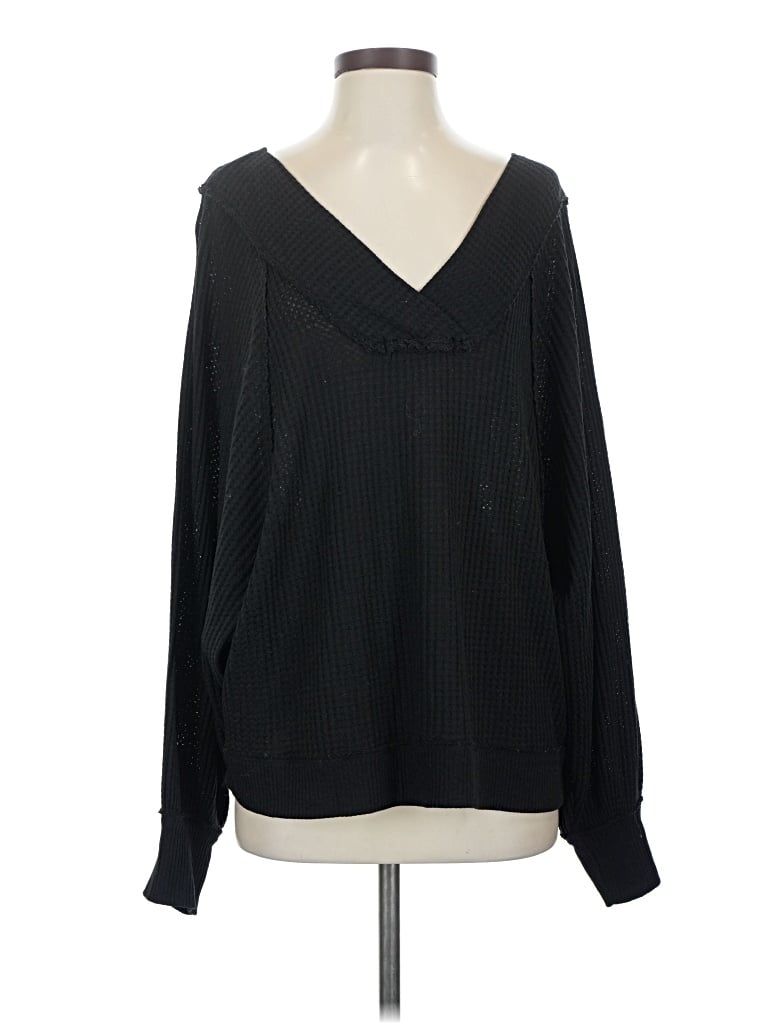 Pre-owned We The Free Pullover Sweater In Black
