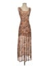 Louna Animal Print Brown Cocktail Dress Size XS - photo 1