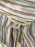 Max Studio 100% Rayon Stripes Ivory Long Sleeve Blouse Size M - photo 7