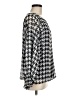 Vince Camuto 100% Polyester Houndstooth Silver Long Sleeve Blouse Size M - photo 4