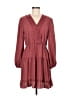 Unbranded 100% Polyester Burgundy Casual Dress Size M - photo 1