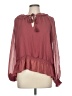 Universal Thread 100% Recycled Polyester Burgundy Long Sleeve Blouse Size M - photo 1