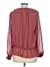Universal Thread 100% Recycled Polyester Burgundy Long Sleeve Blouse Size M - photo 2