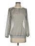 The Limited 100% Polyester Metallic Silver Long Sleeve Blouse Size S - photo 1