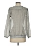 The Limited 100% Polyester Metallic Silver Long Sleeve Blouse Size S - photo 2