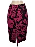 Express Design Studio Print Burgundy Formal Skirt Size 2 - photo 2