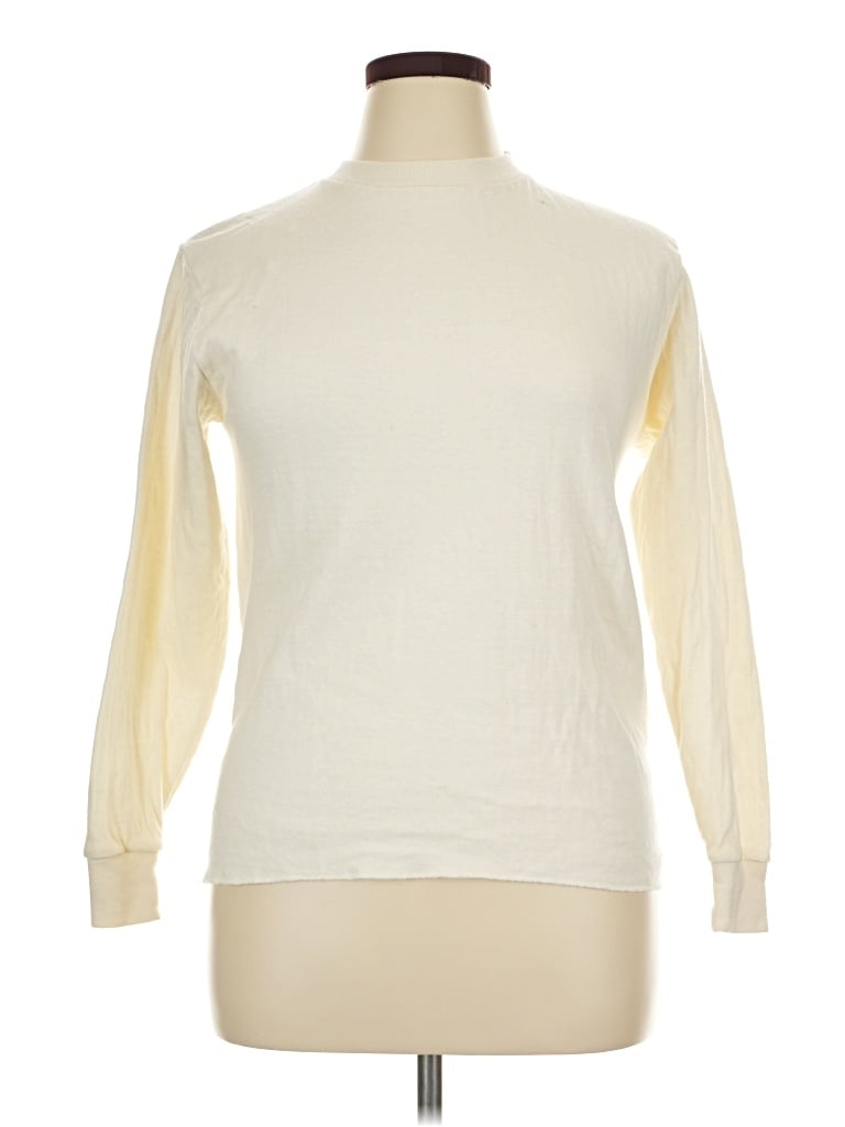 Pre-owned L.l.bean Long Sleeve Turtleneck In Ivory