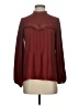 Ann Taylor 100% Polyester Burgundy Long Sleeve Blouse Size XS - photo 1