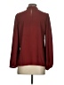 Ann Taylor 100% Polyester Burgundy Long Sleeve Blouse Size XS - photo 2