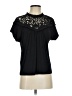 Stefanel 100% Polyester Black Short Sleeve Blouse Size XS - photo 1