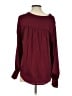 Evereve 100% Polyester Burgundy Long Sleeve Blouse Size S - photo 2