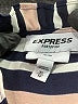 Express 100% Polyester Stripes Ivory Long Sleeve Blouse Size XS - photo 7