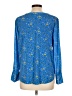 Ann Taylor Print Blue Long Sleeve Blouse Size L (petite) - photo 2