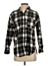 Universal Thread 100% Cotton Plaid Black Long Sleeve Button-Down Shirt Size XS - photo 1
