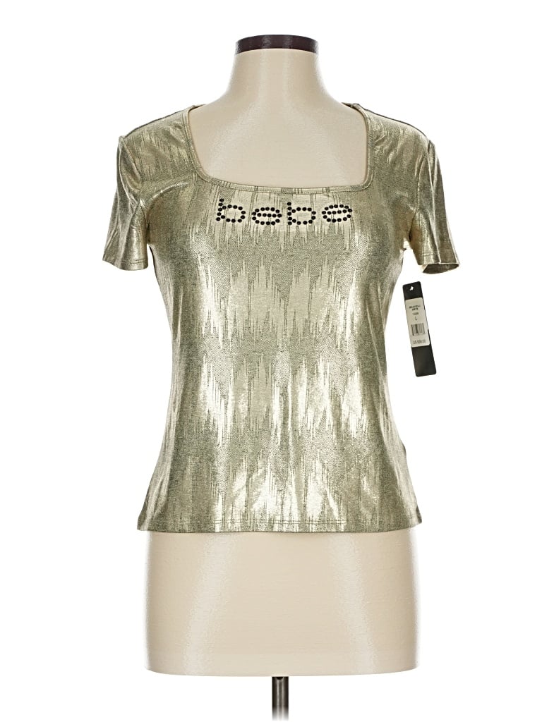 Bebe Short Sleeve T-shirt In Gold