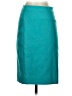 J.Crew 100% Wool Solid Teal Wool Skirt Size 00 - photo 1