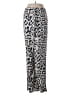 Baja East 100% Polyester Animal Print Silver Casual Pants Size Med (1) - photo 1