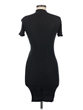 vera wang little black dress Black Illusion Turtleneck Black Cocktail Dress
