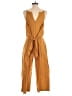 Greylin Solid Brown Yellow Jumpsuit Size S - photo 2