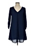 Lush 100% Polyester Solid Blue Casual Dress Size S - photo 1