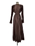 L'IDÉE 100% Polyester Brown Casual Dress Size 2 - photo 1