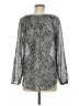 Daisy Fuentes Silver Long Sleeve Blouse Size M - photo 2
