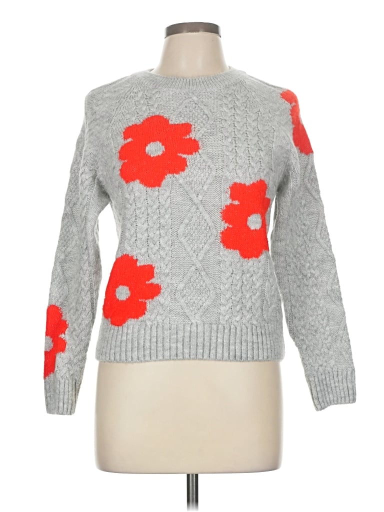 Pre-owned Maeve By Anthropologie Pullover Sweater In Gray