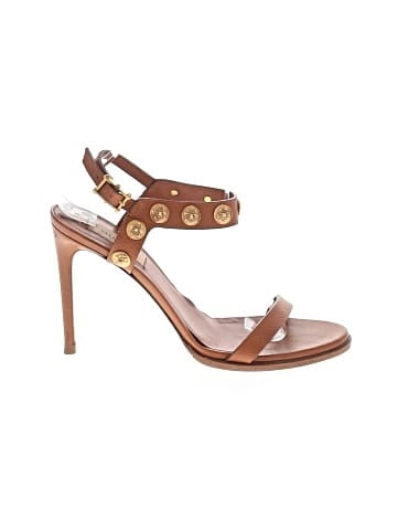 Valentino Garavani Leather Coin Studded Sandals (view 1)