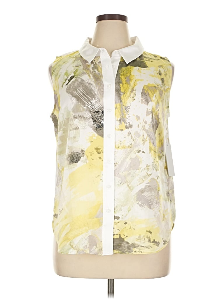 Dkny Sleeveless Blouse In Yellow