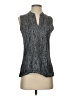 Nike 100% Polyester Silver Sleeveless Blouse Size S - photo 1